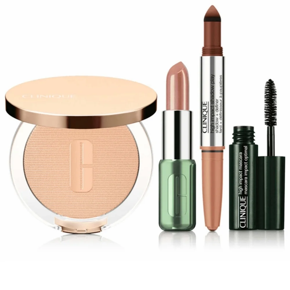 Clinique Makeup Set with Peach and Black Tones